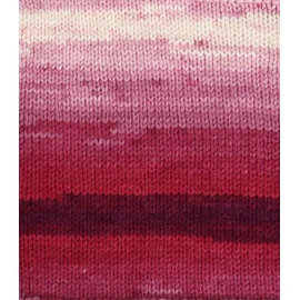 Wollbiene Batik Fine 100 g Wool with Colour Gradient, Multicoloured Knitting Wool, Crochet Wool (5300 Berry White)