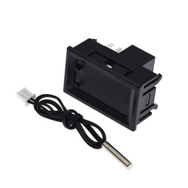 W1209WK Temperature Controller -50 to 110 Celsius (-58 to 230 F) DC 12V Programmable Heating/Cooling Thermostat Control Switch Module NTC Waterproof Sensor Probe Dual Color LED Display Monitor