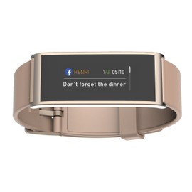 MyKronoz ZeFit4 HR Aktivitätstracker mit Herzfrequenzmonitor, Farbtouchscreen und smarten Benachrichtigungen – Powder Pink / Golden