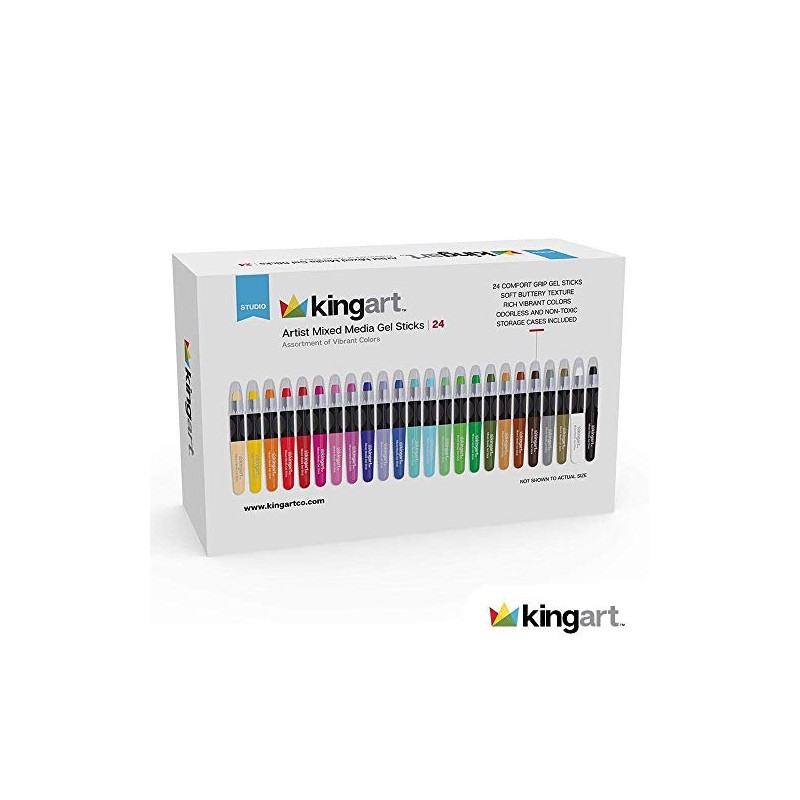 KingArt Studio - Juego de 24 varillas de gel mixtas