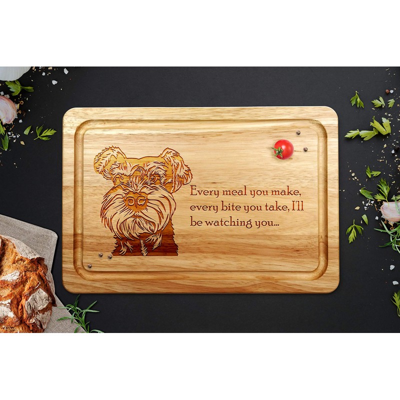 Miniature Schnauzer Wooden Chopping Board 30 x 20 cm
