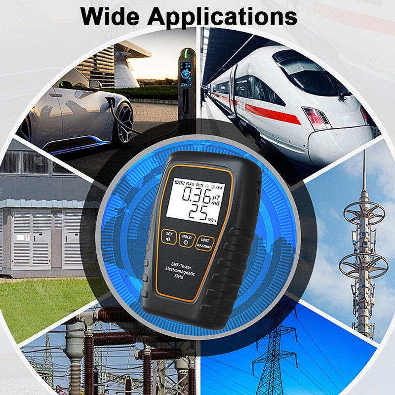 Handheld EMF Tester Portable Electromagnetic Radiation Detector Electromagnetic Radiation Intensity
