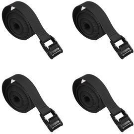 MAGARROW Sturdy Lashing Straps Tie Down Strap with Heavy Duty Cam Lock Buckle (10 Feet, Black Buckle/Black Strap)