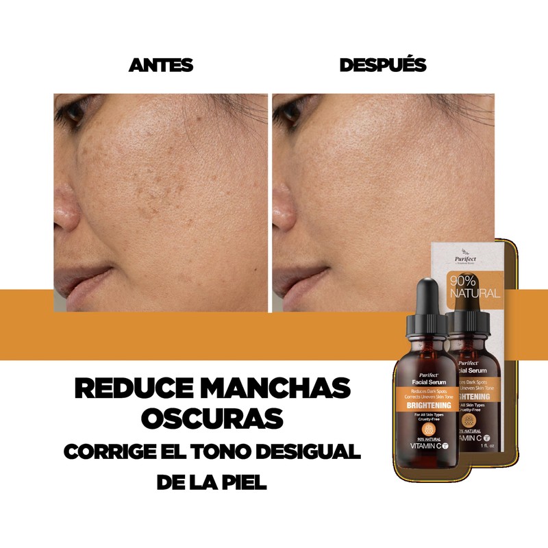 Purifect Brightening Vitamin C and Vitamin E Facial Serum, Softens