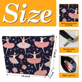 Ythuil Ballet Dancer Gift for Daughter Makeup Bag, Dance Accessories and Stuff for Granddaughter, Big Sister Gift for Girl Cosmetic Pouch, Dance Competition, Gymnastics Recital Bag