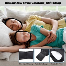2Pcs/Set Veralabs Airflow Jaw Strap, Airflow Jaw Strap Veralabs Air Flow Jaw Strap for Sleeping, Veralabs Snoring Chin Straps,Veralabs Chin Strap for Sleeping, Adjustable Snoring Chin Strap (1/Set)