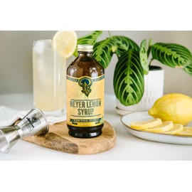 Portland Syrups Meyer Lemon Syrup - Premium Beverage Concentrate for Delicious Cocktails, Tea, Soda, Coffee Drinks, Baking, and More - 12 oz with 24 Servings (Pack of 2)