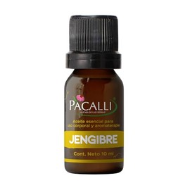 Aceite Esencial de Jengibre 100% Puro | Zingiber officinale | 10 ml | Aromaterapia y Uso Cosmético con Dilución | PACALLI