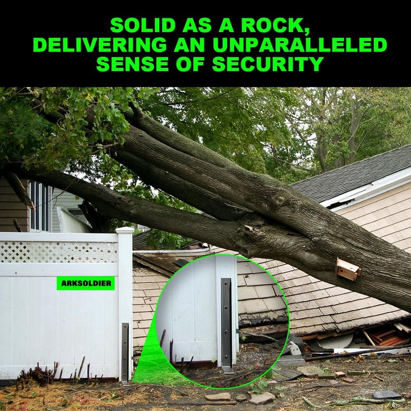 ARKSOLDIER Fence Post Repair Kit - Quick Fix Broken/Leaning 4x4/6x6