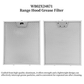 Range Hood Grease Filter WB02X24871 Compatible with GE JVW5361EJ1ES JVW5361EJ2ES JVW5361SJSS JVW5361BJ1TS, Approximately 11-13/16 x 10 Inches (2)