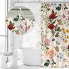 AnyDesign Wildflower Shower Curtain 72 x 72 Inch Retro Flowers