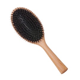 Mikinona Female Comb Hair Detangling Brush Handle Design for Straight and Curly Hair Boar Bristle Cushion Comb for Gentle Massaging