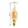 MaoTopCom 6-Pack E14 4W C35 Dimmable LED Filament Bulb, 2200K
