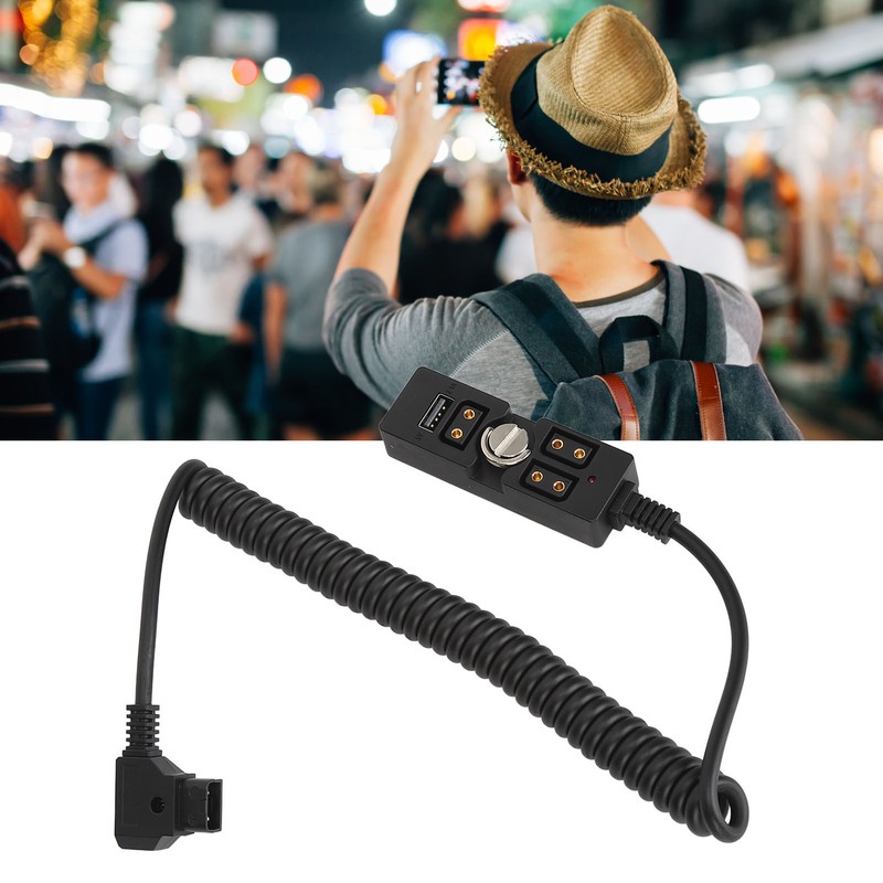 D Tap Male to 3 Port Female Splitter with 5V
