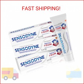 Sensodyne Sensitivity & Gum Whitening Toothpaste, Toothpaste for Sensitive Teeth