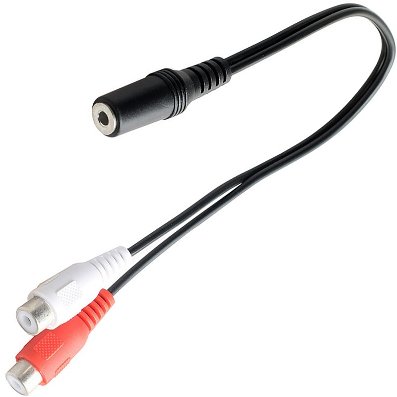 tunghey 2Pack 3.5mm Female to Dual RCA Female Phono Stereo