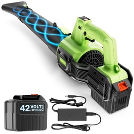 HOOMESUN Cordless Leaf Blower, 710CFM & 200MPH, 6-Speed Turbo Blower with 42V 6.0Ah Battery – Lightweight Electric Blower for Yard, Lawn, Dust & Snow Cleaning