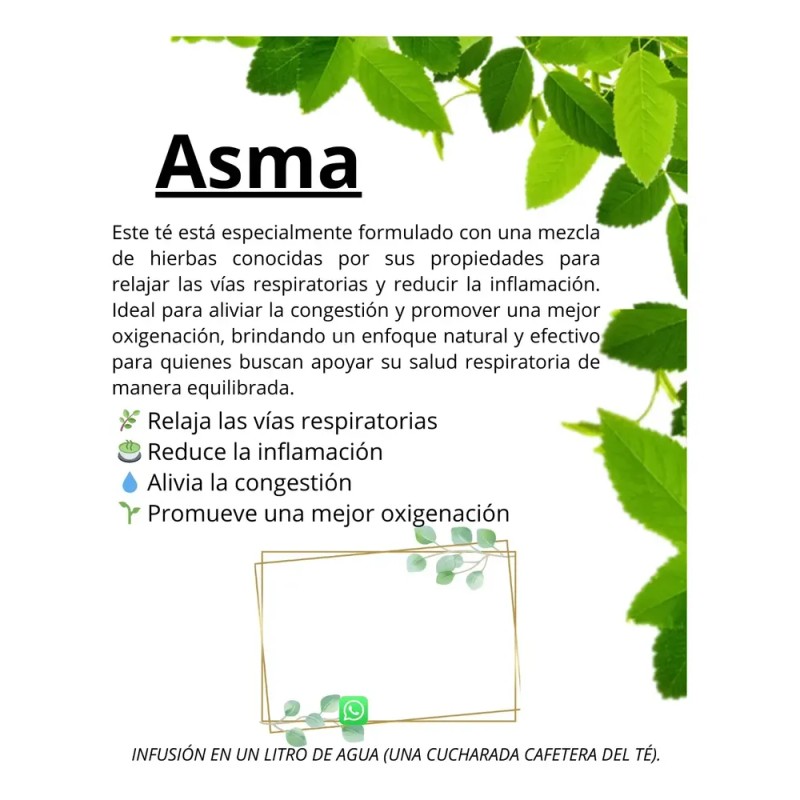 Te Natural Para Tos, Asma Y Bronquitis 230g- Remedio Natural