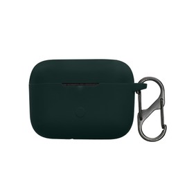 kwmobile Silicone Cover Compatible with Marshall Motif II ANC - Case Cover Stick-On Skin with Clip - Dark Green