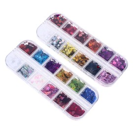 Ipetboom Manicure Sequins Heart Nail Art Stickers Paillette Rhinestones Nail Decorations