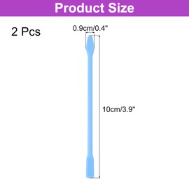 MECCANIXITY 2 Pcs Silicone Stir Sticks 4 Inch Reusable Epoxy Stir Sticks Silicone Wax Stick for Epoxy Resin Paint Liquid Making Epoxy Tumbler Art DIY Projects, Light Blue