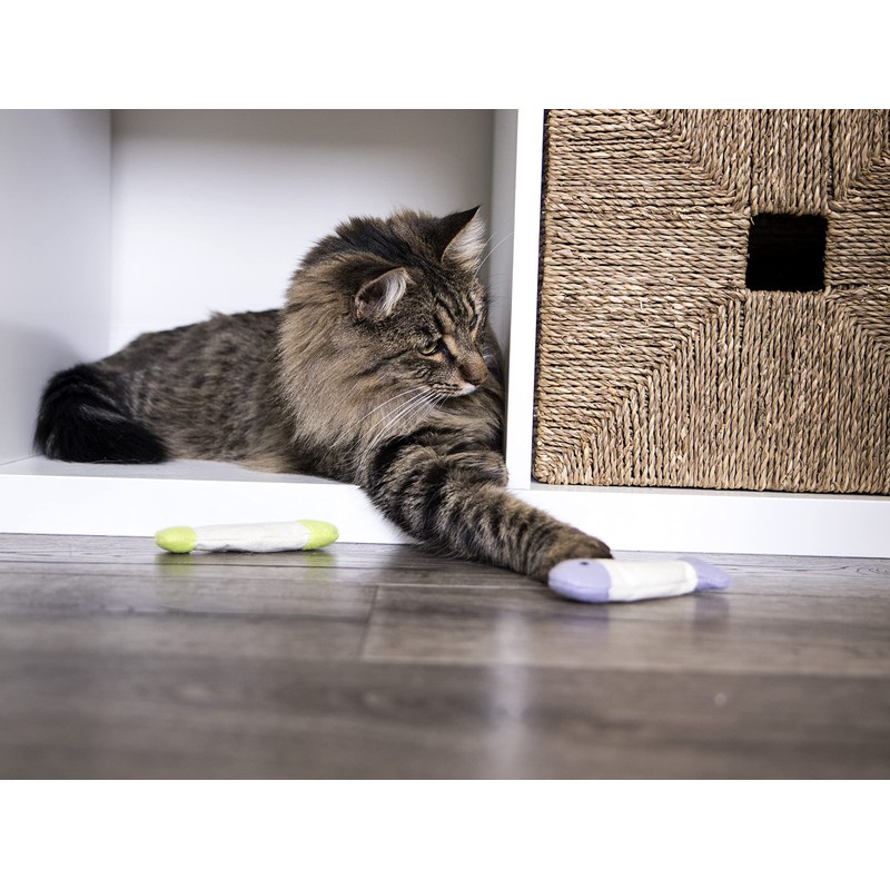 SmartyKat (3 Count) Fish Flop Crinkle Catnip Cat Toys -