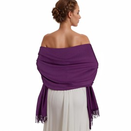 RUI VTRON Pashmina Shawl Wraps for Women Purple Large Winter Scarf Soft Shawls and Wraps for Evening Dresses Shawl for Wedding