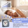 Guttiuaa Silent Alarm Clocks Bedside Non Ticking, 2 Pcs Simple