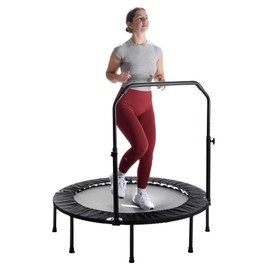 Inmotion Fitness Trampoline, 48 Inch Round Jumping Surface with Adjusting Handlebar, Black