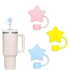 6pc colorful random Silicone Cute Star Straw Topper,Splash Proof,Reusable Straw