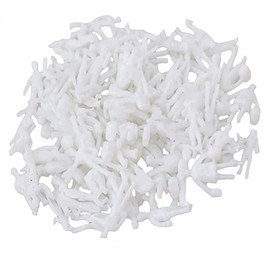 XIAOBUU 100 Pcs 1:75 New White Unpainted Character Models, Miniature Scenes Of Characters Standing At The Railway Station, Doll House Of Miniature Scenes Of Characters Standing