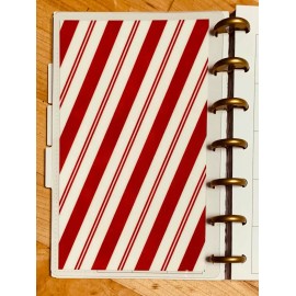 Handmade Gingerbread Candy Cane Xmas Holiday Dashboard for use with MINI HAPPY Planner
