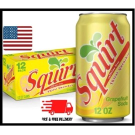 Squirt Caffeine Free Grapefruit Soda Pop, 12 fl oz, 12 Pack Cans