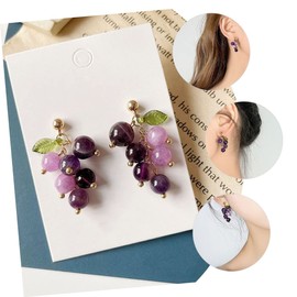 Baluue Earrings for Girls Grape Earrings Resin Dangle Aesthetic Teen Girl Accessory Fashionable