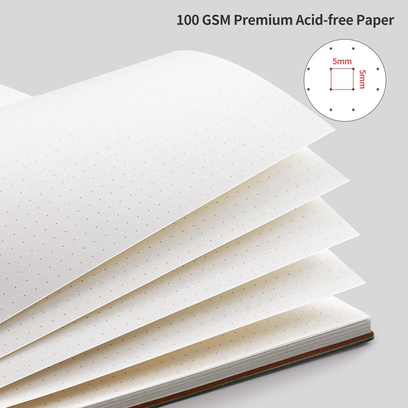 RETTACY Dotted Journal Notebook, 96 Pages, A4 Large Size (8.5''
