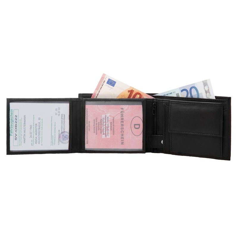Fa.Volmer ® Men's Genuine Leather Wallet in Landscape Format I