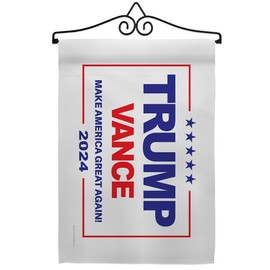 Ornament Collection Trump Vance Flag Hanger Kit Wall Hanging Home Room Poster Election 2024 President 47 MAGA Door Sign Indoor Tapestry Patriotic Decoration, Republican Gifts Made in USA