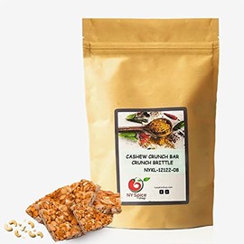 NY SPICE Cashew Brittle – 5 lbs. (Pound) Cashew Snacks with Honey Nut & Original Recipe Lightly Sweetened Bar – Fresh Healthy & Protein Roasted Gift Energy bar for Holiday Business, Office & Family