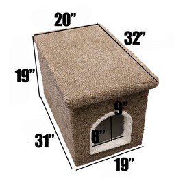 New Cat Condos Premier Litter Box Enclosure, Blue