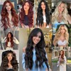 ISAMY Long Wavy Wigs for Women 26Inch Synthetic Middle Part