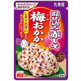 Marumiya Foods Industry Mixed Red Perilla, Plum Okaka, 0.8 oz (24 g)