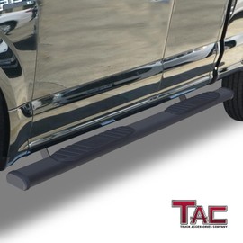 TAC Arrow Side Steps Running Boards Compatible with 2015-2024 Ford F150 Super Cab | 2017-2024 F250/350/450/550 Super Duty Super Cab Truck Pickup 5” Aluminum Nerf Bars