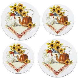 Reston Lloyd Rooster and Copper Kettle Burner Cover S, Set of 4