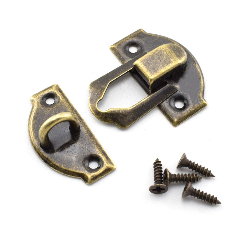 SDTC Tech 4-Pack Antique Bronze Decorative Hasp Retro Jewelry Box