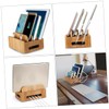 SHINEOFI Wooden Charging Station Removable Compartment Tabletop Organizer for Phone