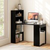 48-Inch Computer Desk with 4-Tier Bookcase and CPU Stand Includes