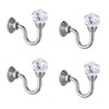 IMIKEYA 4 Pcs Clear Crystal Curtain Rope Holdbacks Wall Mounted