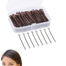 200 PCS Brown Bobby Pins, Hair Clips,Hair Grips for Women Hair Styling Pins