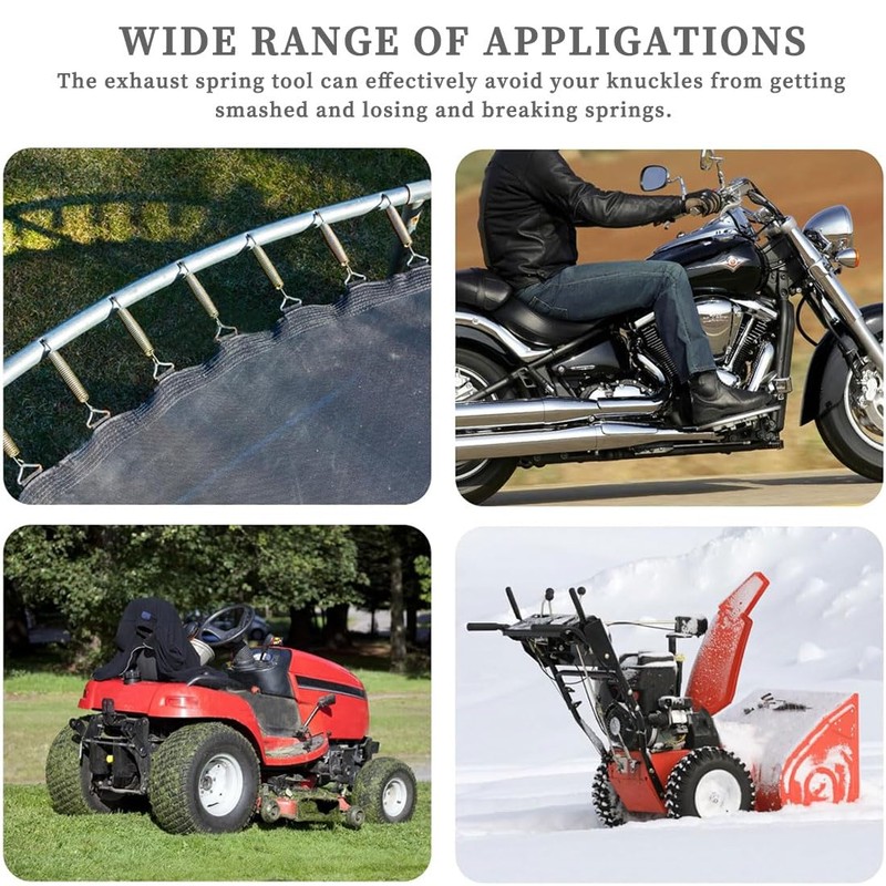 LEEQBCR 2 Pieces T-Hook Spring Puller, Exhaust Spring Hook, Motorcycle