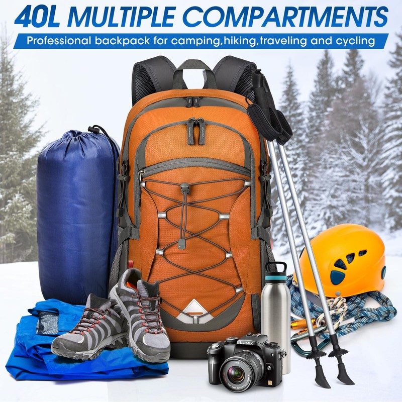40L Packable Backpack Waterproof Hiking Backpacks Lightweight Outdoor Sport Travel